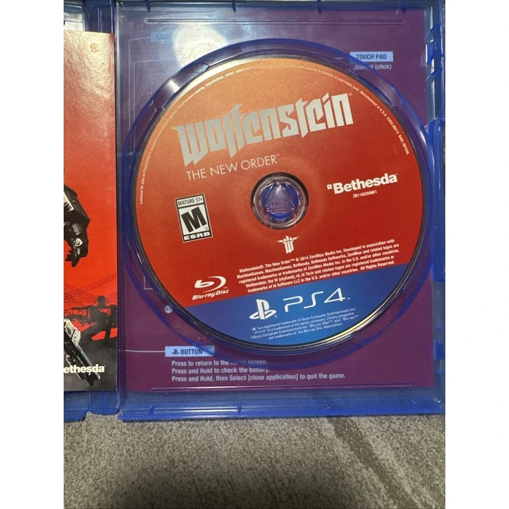 Wolfenstein The New Order PS4 PlayStation‎ 4 Complete Tested